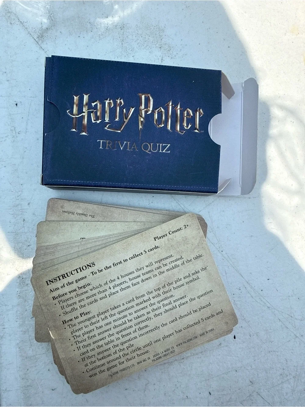 Harry Potter Trivia Quiz Card Game - Navy Blue